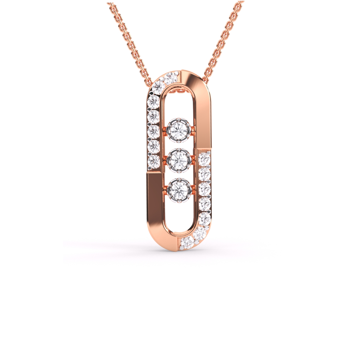 Unique Parentesi Diamond Pendant For Women